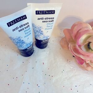 💥Freeman Lot Of 2 Anti -Stress Sea salt mud face mask 1.5 FL OZ